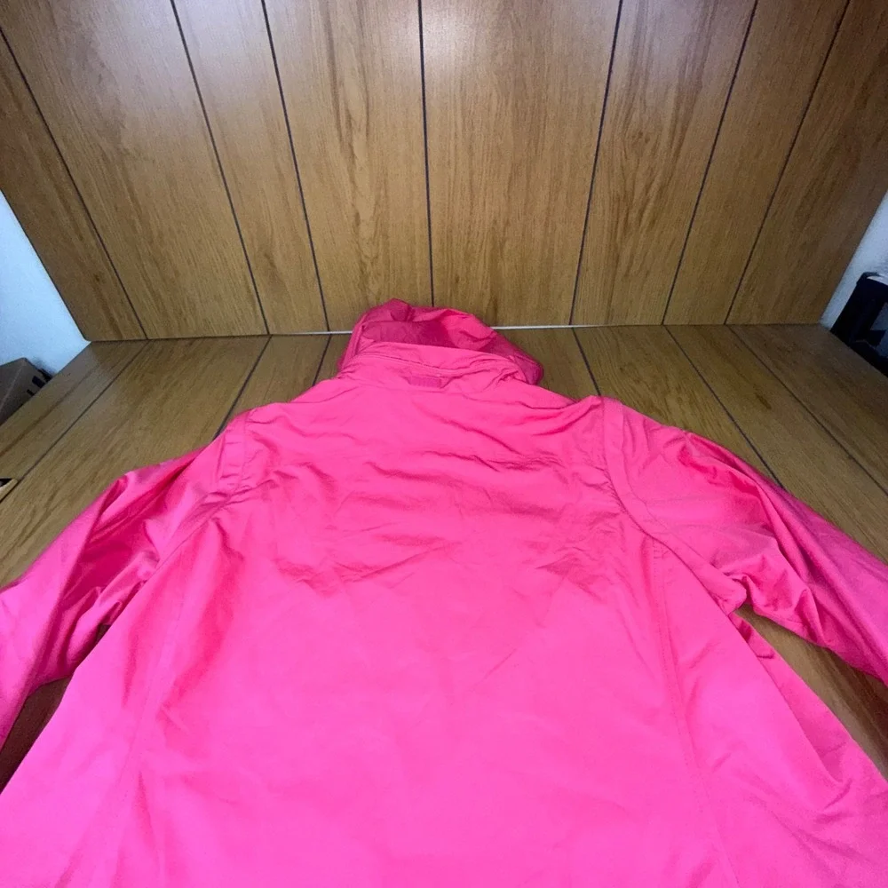 J.Jill Hot Pink Tall‎ Hooded Lightweight Snap Front Jacket Women's Size L